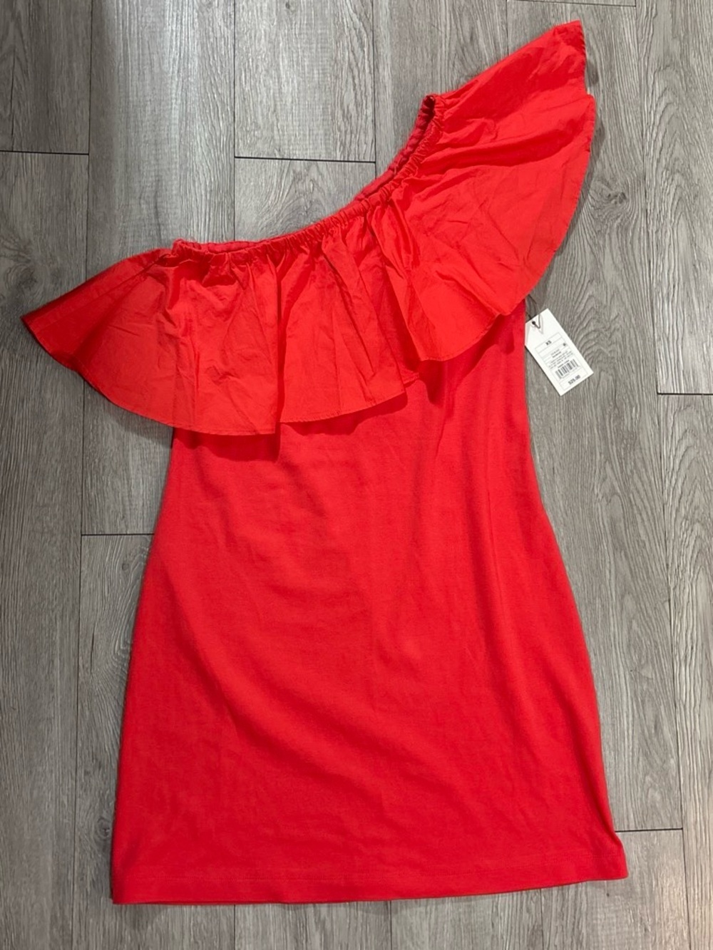 a new day Red One-Shoulder Ruffle Kids Dress